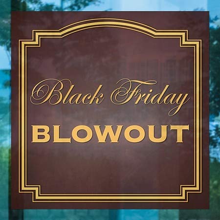 Cgsignlab | חלון Black Friday Blackout - -Classic Brown נצמד בחלון | 16 x16